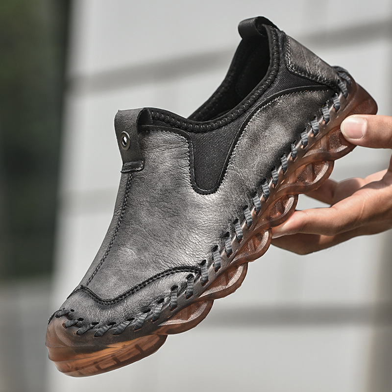 Men's Handcrafted Genuine Leather Moccasins Foot Wear-tidenox