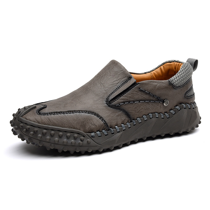 Handcrafted Men's Leather Oxford Shoes-tidenox