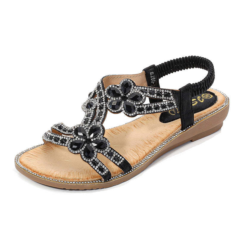Women's Summer Luxury Designer Rhinestone Sandals-tidenox