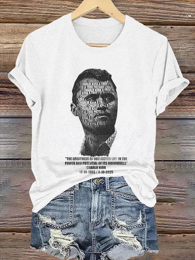 Retro  A True Patriot The Greatness Of Our Nation Lies In The Power And Potential Of Its Individuals Print T-Shirt-tidenox