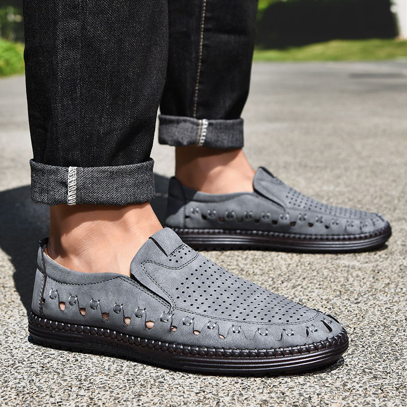 ⏰LAST DAY – 60% OFF🛒 Men's - Orthopedic Leather Loafers – Breathable, Supportive & Lightweight Casual Shoes for Walking, Driving & Everyday Comfort-tidenox
