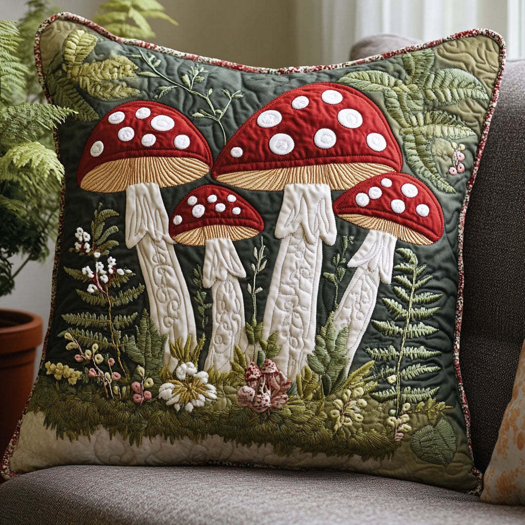 Mushroom Forest CW0107033CL Quilt Pillow Case-tidenox