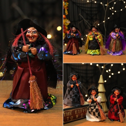 🧙🧹Halloween Witch Doll Statue Decor Desktop-tidenox