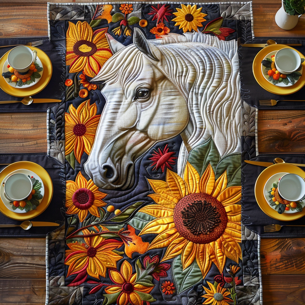 Horse Quilted Table Runner NCU0VT12-tidenox