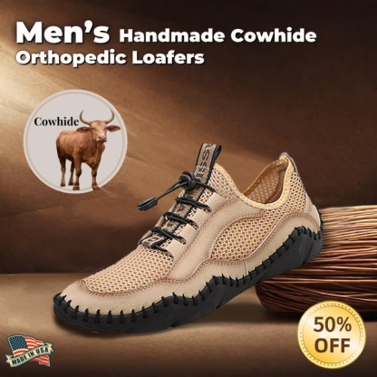 ⏰Promotion - 50% OFF🔥Men's Handmade Italian Cowhide Breathable Loafers-tidenox