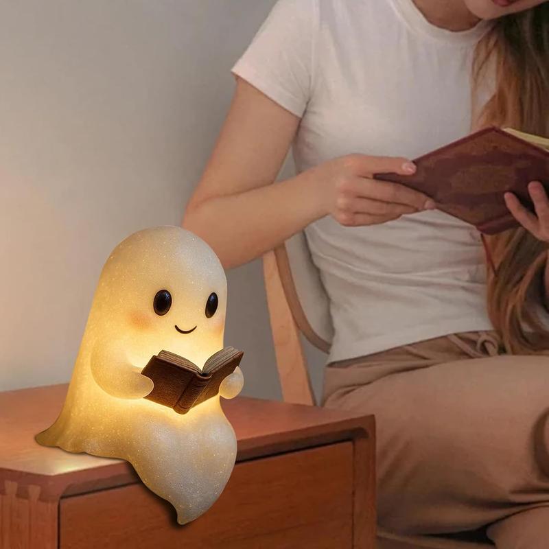 Cute Ghost Reading Book Lamp-tidenox