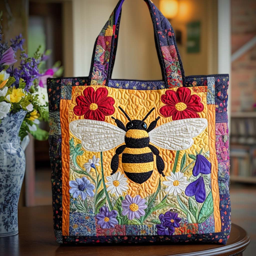 Buzz Charm Quilted Tote Bag NCU0NT10526-tidenox