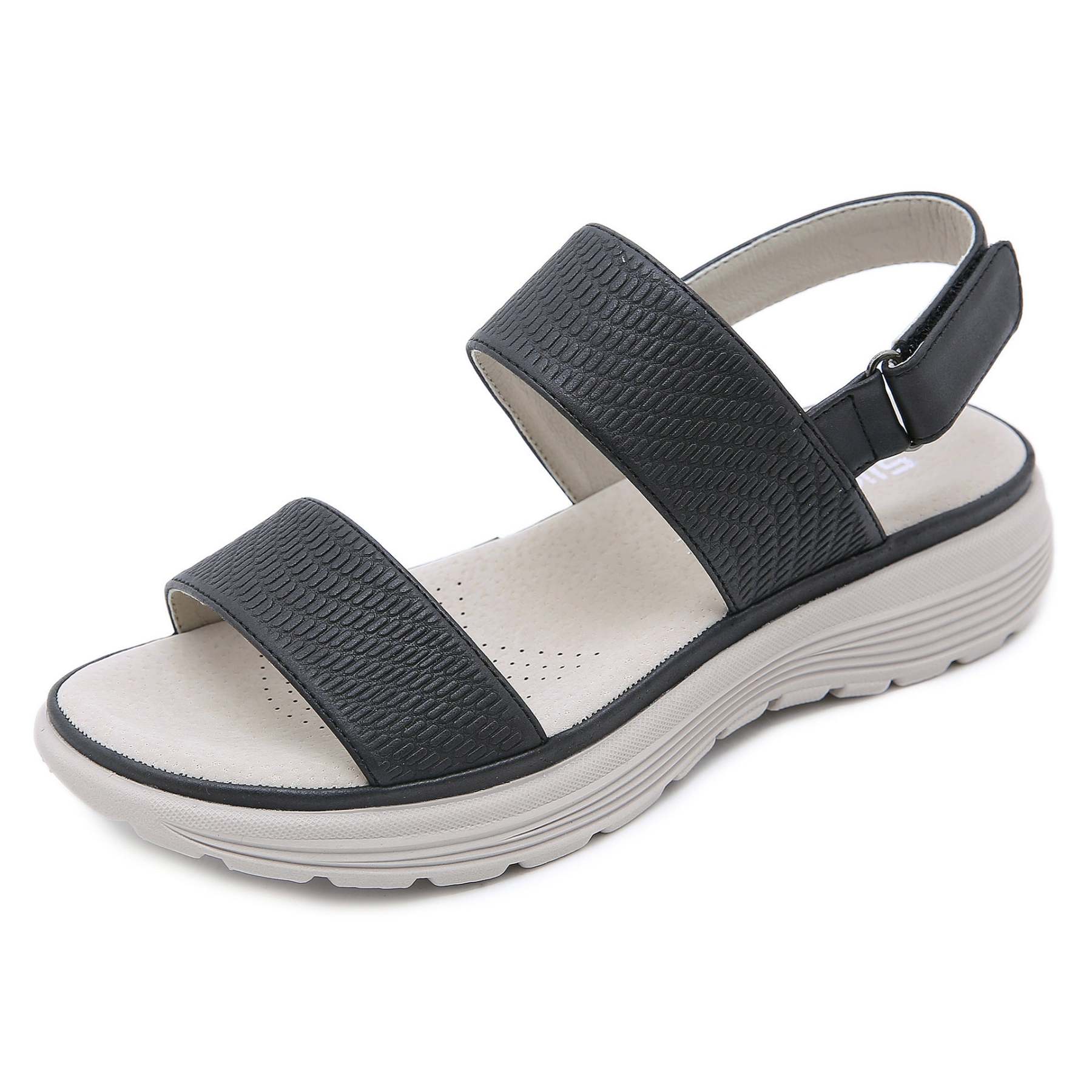 Women's Leather Wedges  Sandals-tidenox