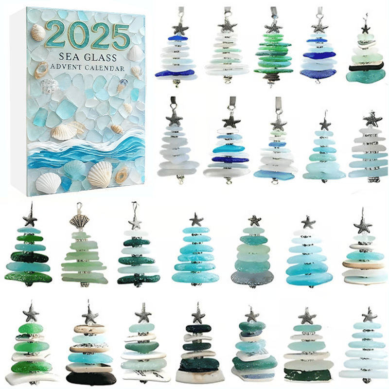 🌊Sea Glass Christmas Tree Advent Calendar | A surprise behind each door😲🎁-tidenox