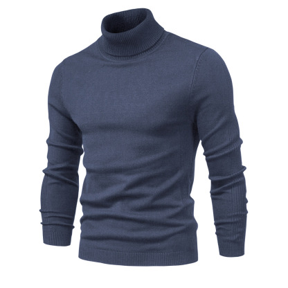 Men's Turtleneck Basic Cashmere Base Sweater-tidenox