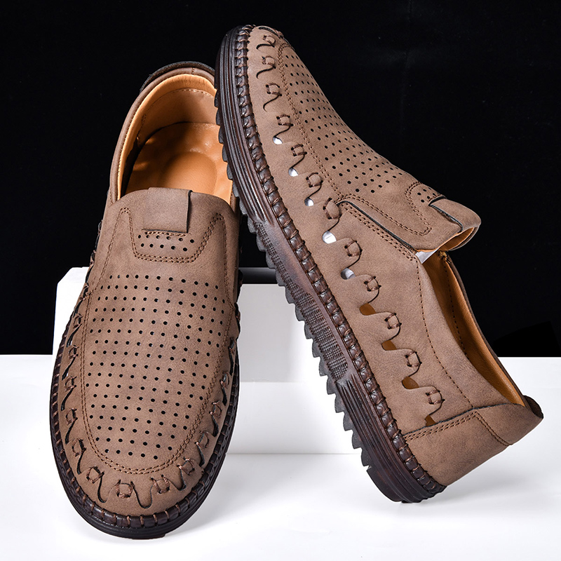 ⏰LAST DAY – 60% OFF🛒 Men's - Orthopedic Leather Loafers – Breathable, Supportive & Lightweight Casual Shoes for Walking, Driving & Everyday Comfort-tidenox