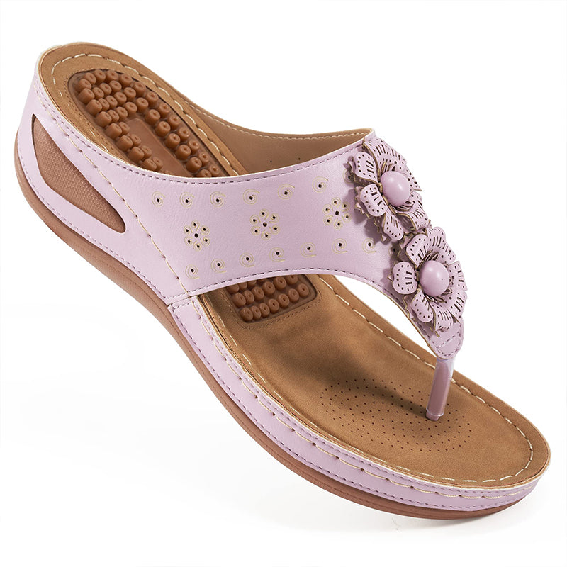 Women's Sandals Comfortable Flip Flops with Arch Support-tidenox