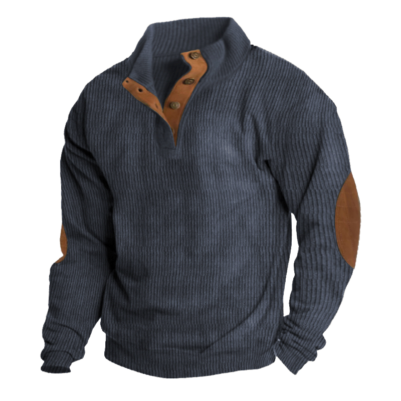 Men's Outdoor Casual Stand Collar Long Sleeve Sweatshirt-tidenox
