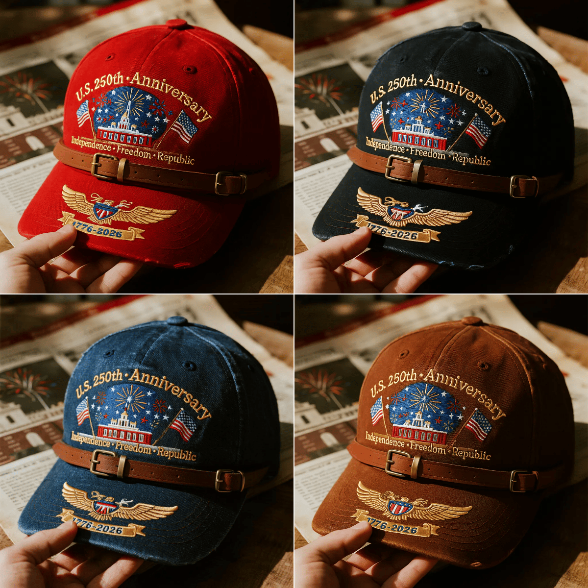 🔥LAST DAY 70% OFF - U.S. 250th Anniversary Retro Washed Cap-tidenox