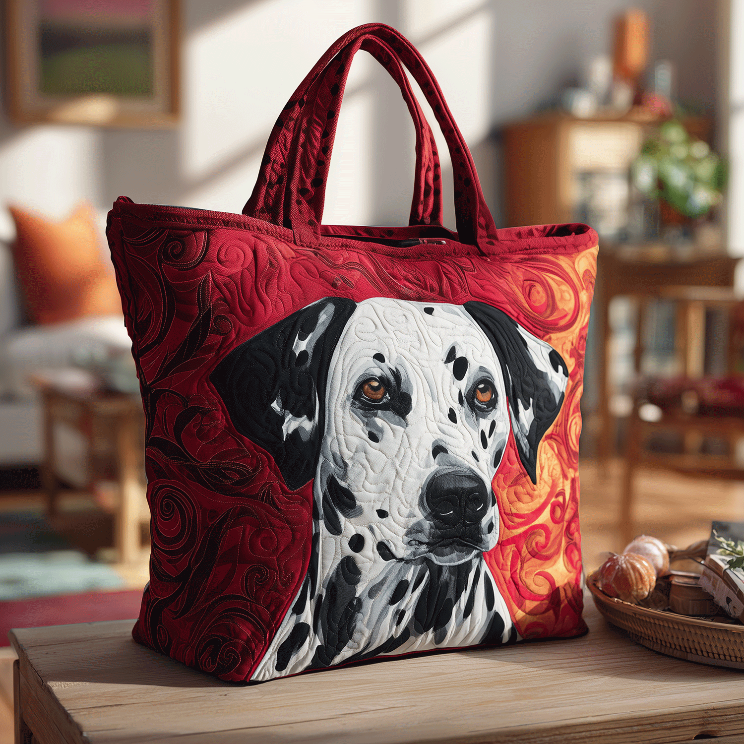 Dalmatian Delight Quilted Tote Bag NCU0TH2791-tidenox