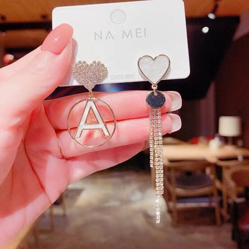 Letter Love Earrings-tidenox