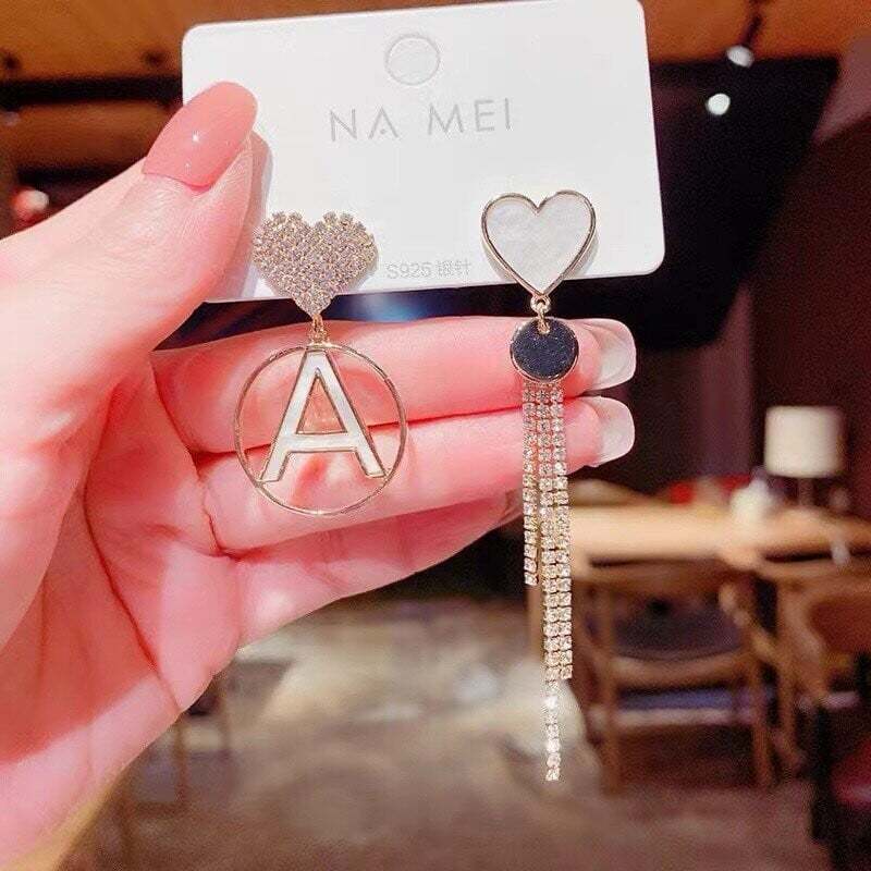 Letter Love Earrings-tidenox