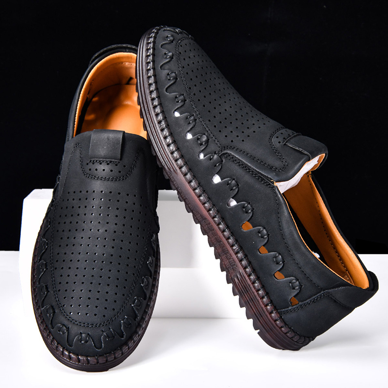 ⏰LAST DAY – 60% OFF🛒 Men's - Orthopedic Leather Loafers – Breathable, Supportive & Lightweight Casual Shoes for Walking, Driving & Everyday Comfort-tidenox