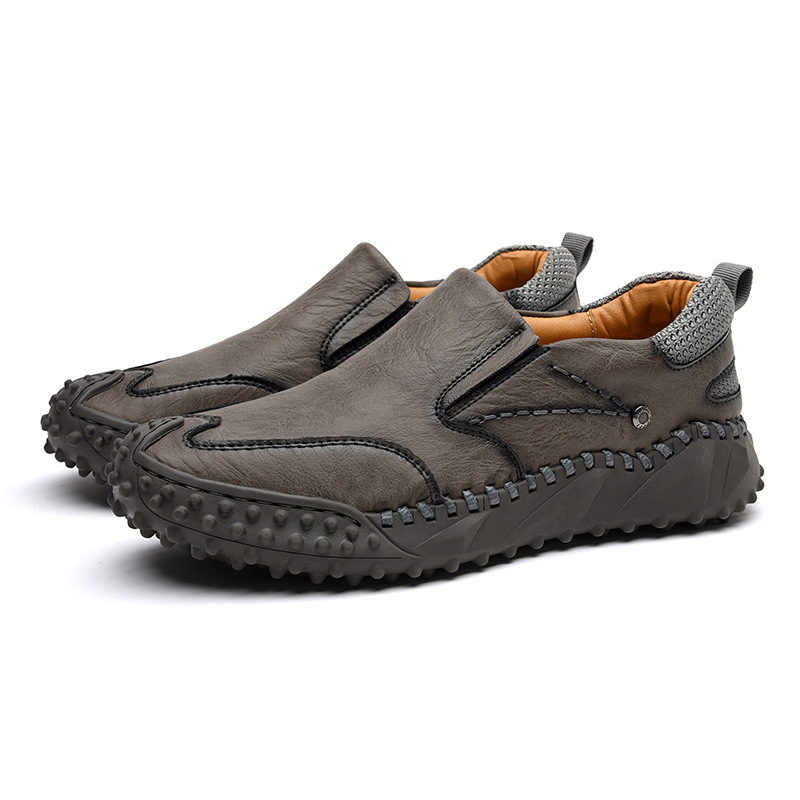 Handcrafted Men's Leather Oxford Shoes-tidenox