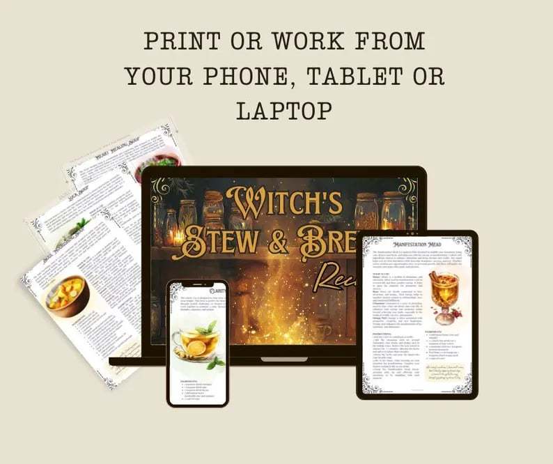 🔥Last Day 49% OFF - 🧙‍♀️🍲WITCH'S STEW & BREWS Decipes:50 Enchanted Recipes for Body and Soul💫