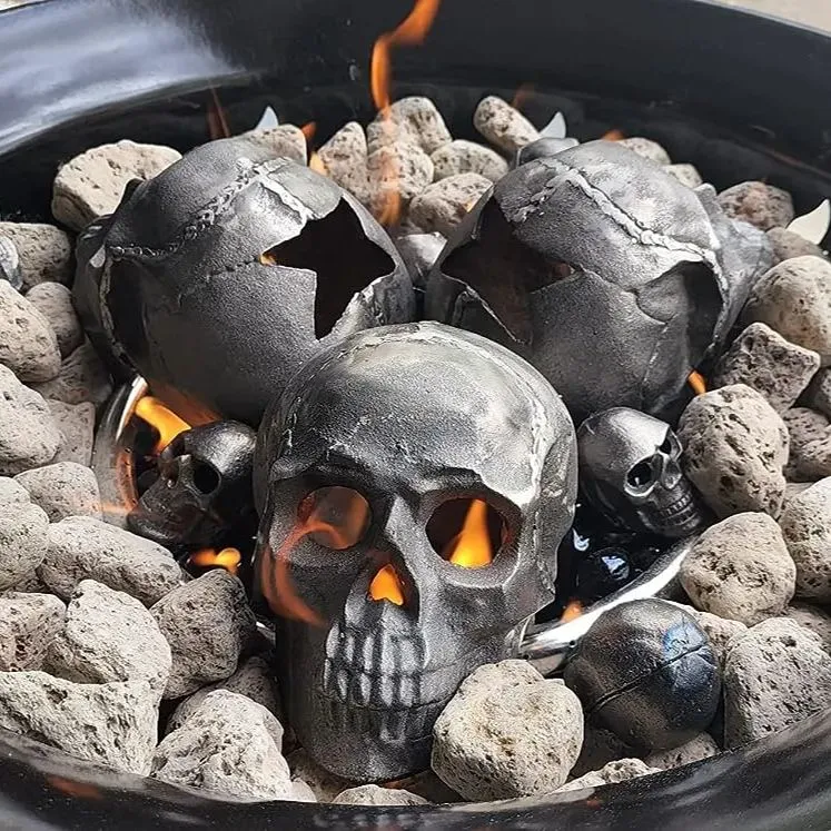 Ceramic Fireproof Fire Pit Skull💀 🎃2025 Halloween Hot Sale🔥-tidenox