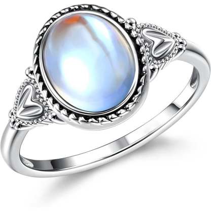 🎁Exquisite Color Change Mood Rings Moonstone for Women