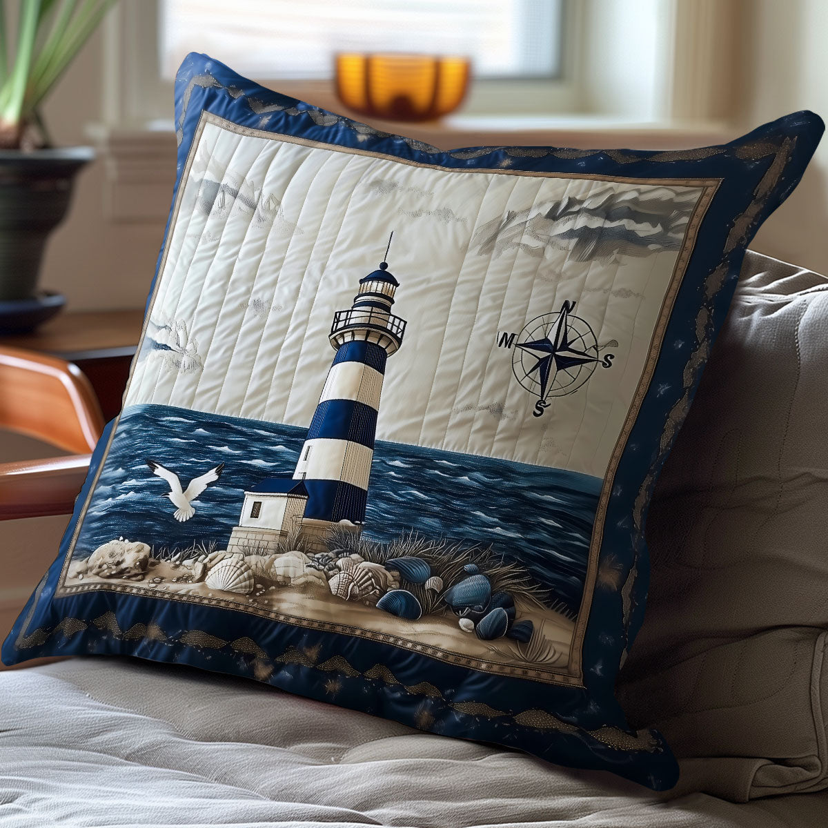 Everlasting Lighthouse WN1704051CL Quilt Pillow Case-tidenox