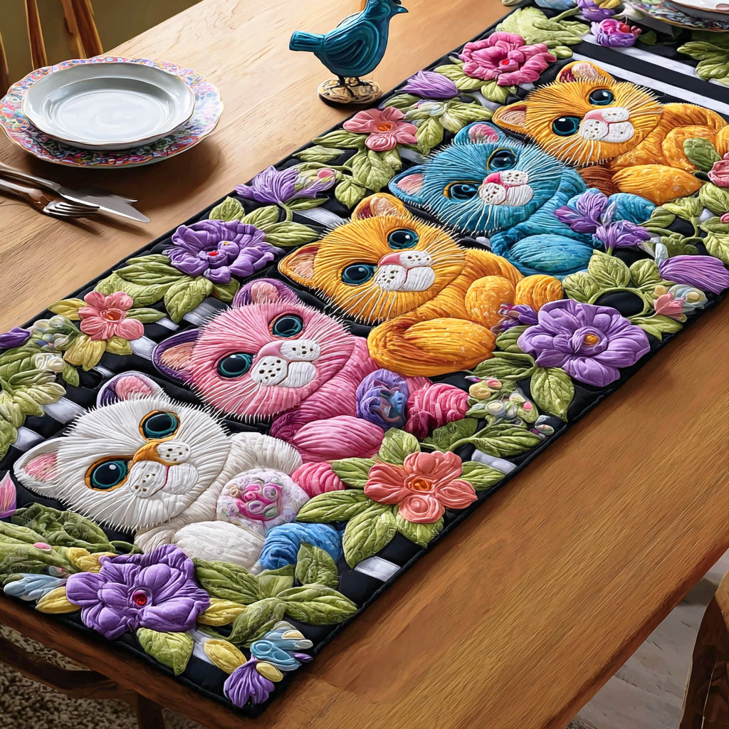 Vibrant Tail Whirl Quilted Table Runner NCU0TD1187-tidenox