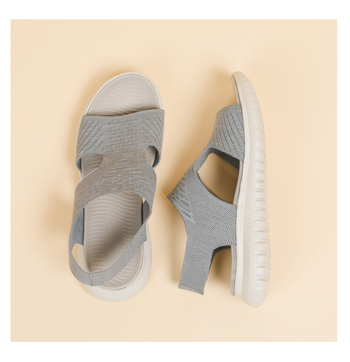 Orthopedic Sandals Cushion Walk Fly Knit Sporty Sandal EEE Fit-tidenox