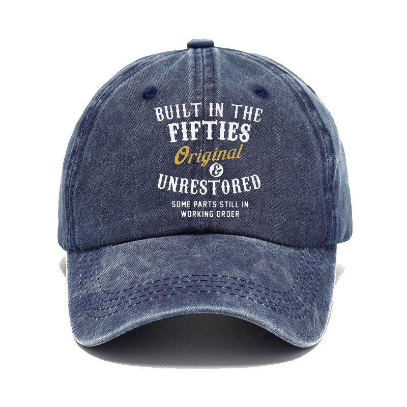 Cross-Border Washing Baseball Cap Printed Retro Old Baseball Cap European And American Dad Cap Men Amazon Baseball Cap