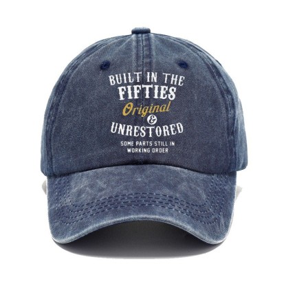 Cross-Border Washing Baseball Cap Printed Retro Old Baseball Cap European And American Dad Cap Men Amazon Baseball Cap