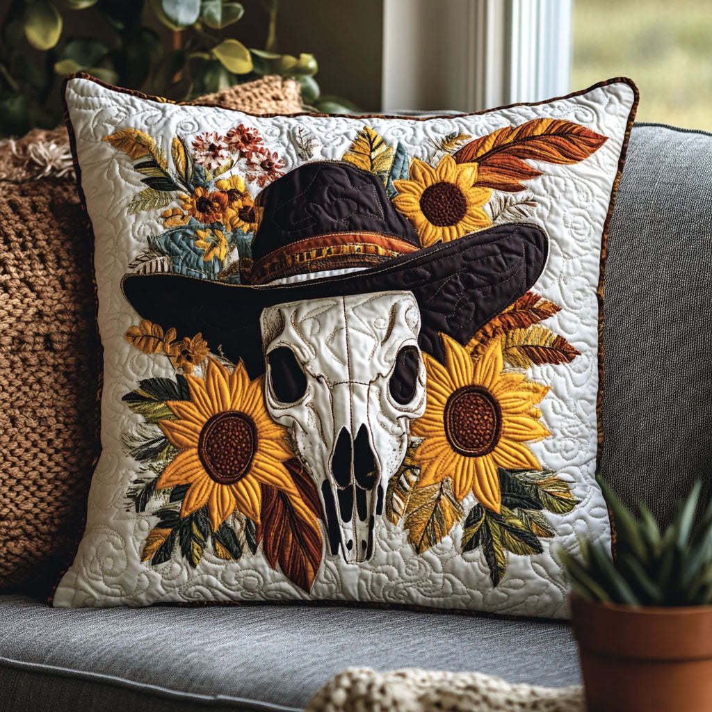 Floral Skull CW1605163CL Quilt Pillow Case-tidenox