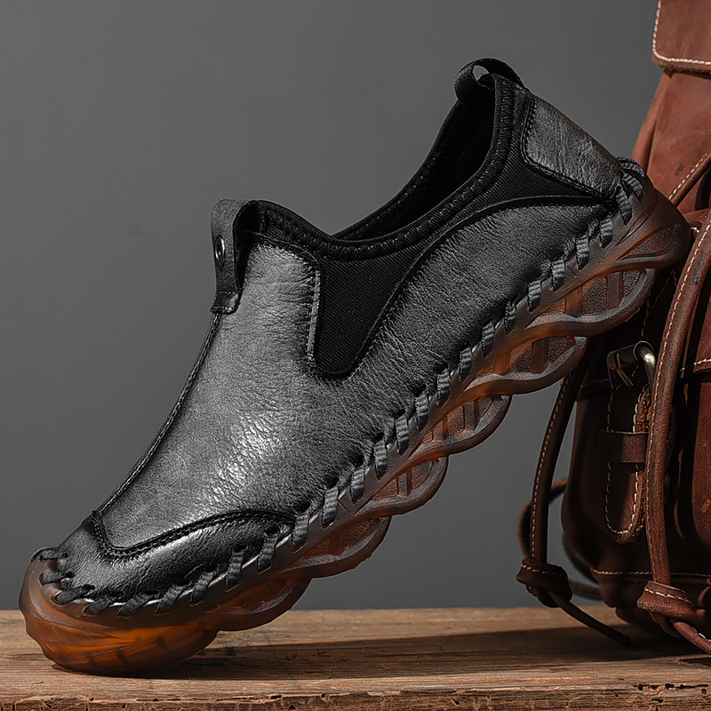 Men's Handcrafted Genuine Leather Moccasins Foot Wear-tidenox