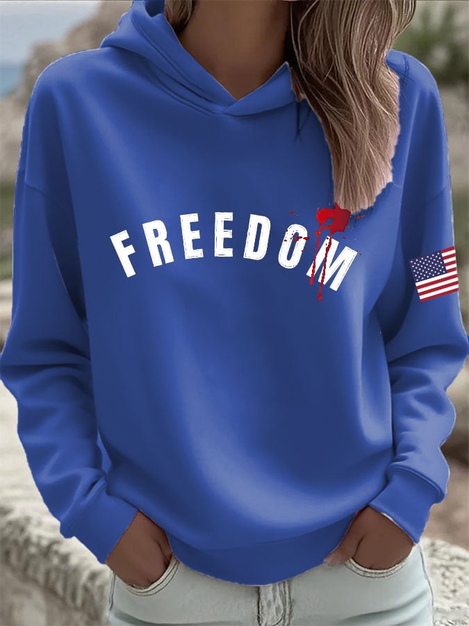 Women's Commemorative Leader Print Hooded Sweatshirt-tidenox