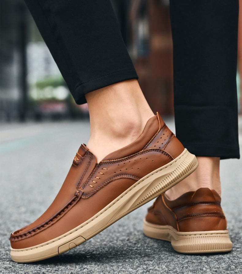 Men's Comfortable Genuine Leather Orthopedic Loafers-tidenox