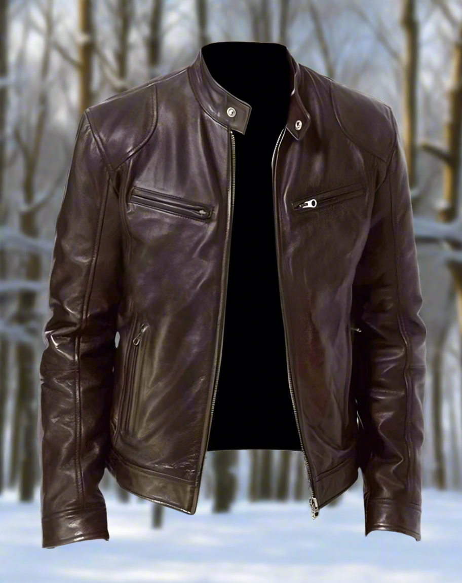 Comfortable, durable and stylish leather jacket for men-tidenox