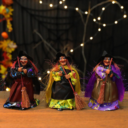 🧙🧹Halloween Witch Doll Statue Decor Desktop-tidenox