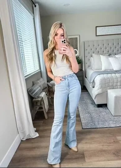💥Ultra High Rise Stretch Flare Jean-tidenox