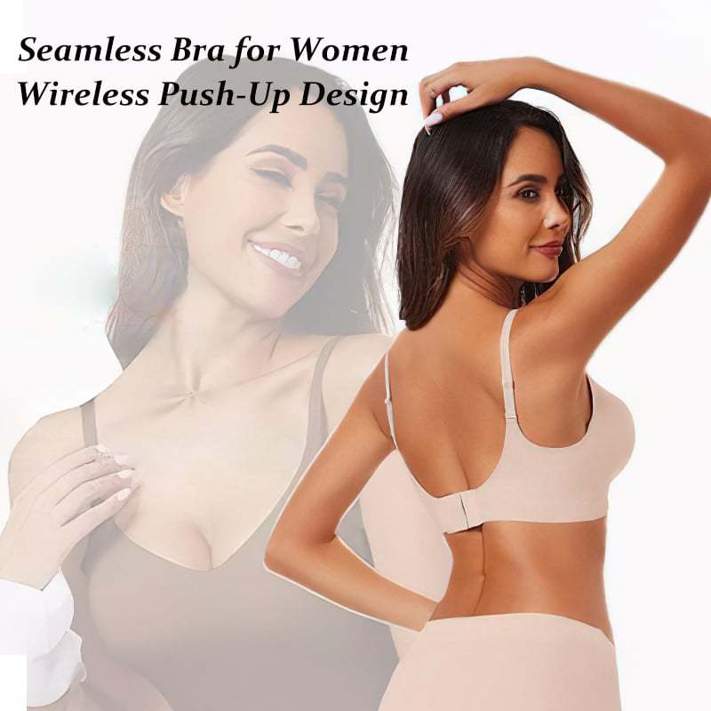 Womens Seamless Bra No Underwire Comfort Push Up Bras Buttery Soft Wireless Bralette Full Coverage Sport Everyday Bra-tidenox