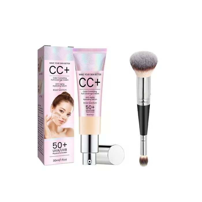 CC+ Cream Illumination SPF50 w/ Luxe Brush Makeup-tidenox