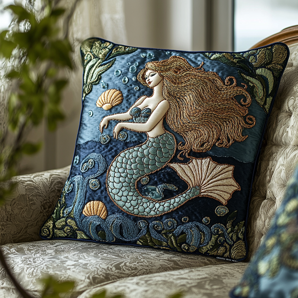 Beautiful Mermaid WJ1406028CL Quilt Pillow Case-tidenox