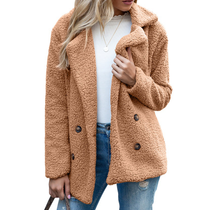Women's Casual Plush Thickened Coat-tidenox