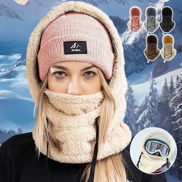 🔥2025 HOT SALE 49% OFF🔥 - Winter Outdoor Sherp Hooded Sports Windproof Mask⛷️-tidenox