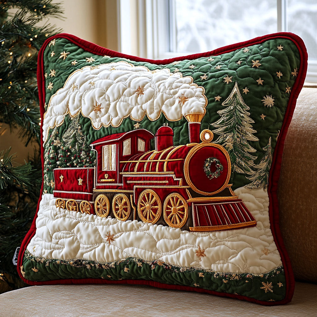 Christmas Eve Train CW0110053CL Quilt Pillow Case-tidenox