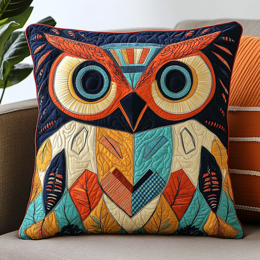 Tribal Owl CW1507047CL Quilt Pillow Case-tidenox