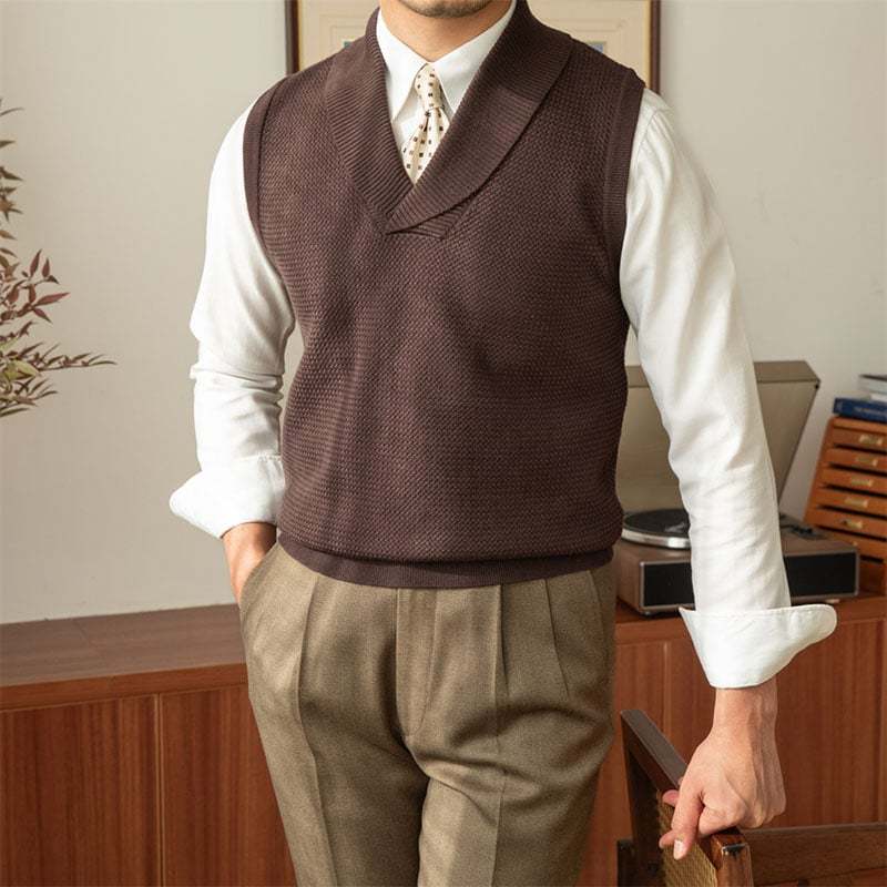 Men's Gentleman Warm Knitted Vest (Buy 2 Free Shipping)-tidenox