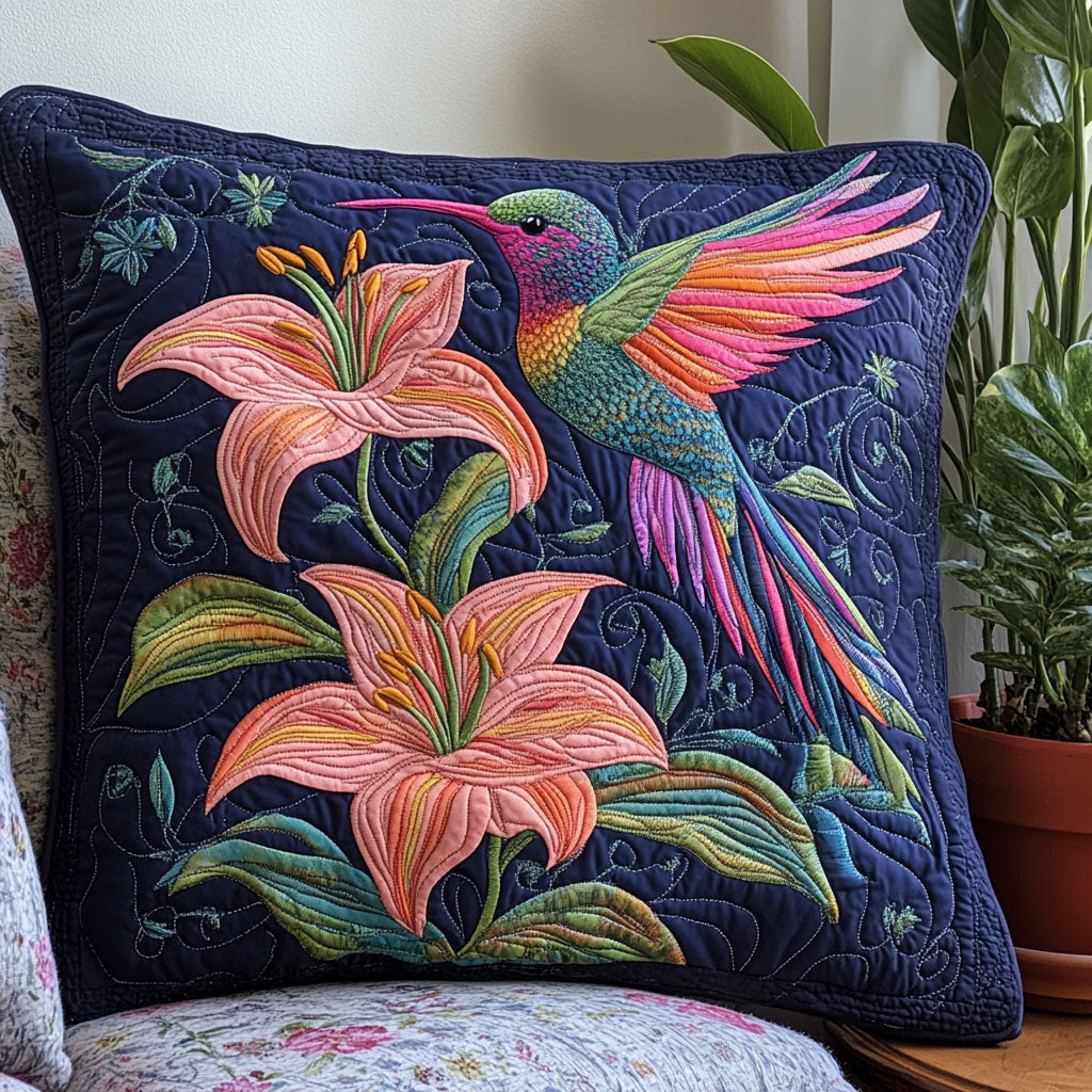 Floral Hummingbird CW2406014CL Quilt Pillow Case-tidenox
