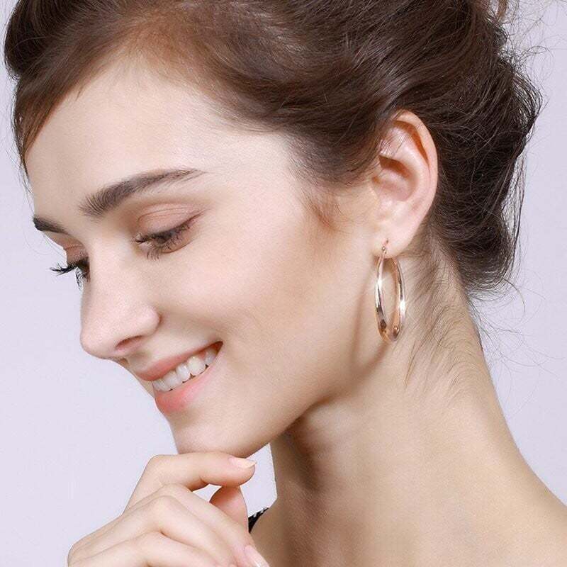 S925 Fashion Classic Circle Earrings-tidenox