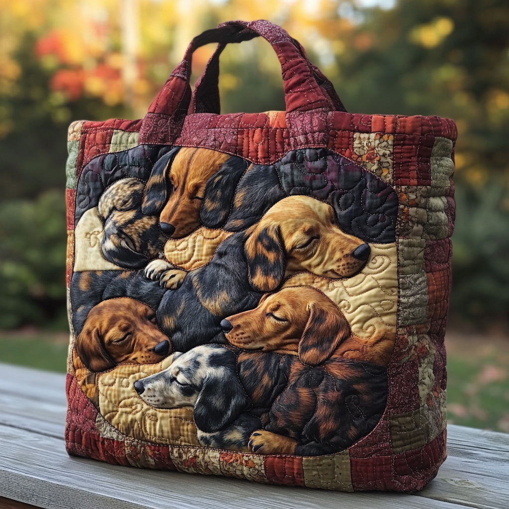 Doxie Dreams Quilted Tote Bag NCU0DV7197-tidenox