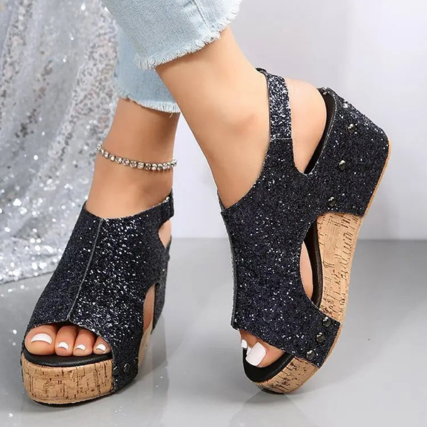 😍Last Day 50% OFF😍-Women's Brilliant Ankle Strap Wedge Sandals-tidenox